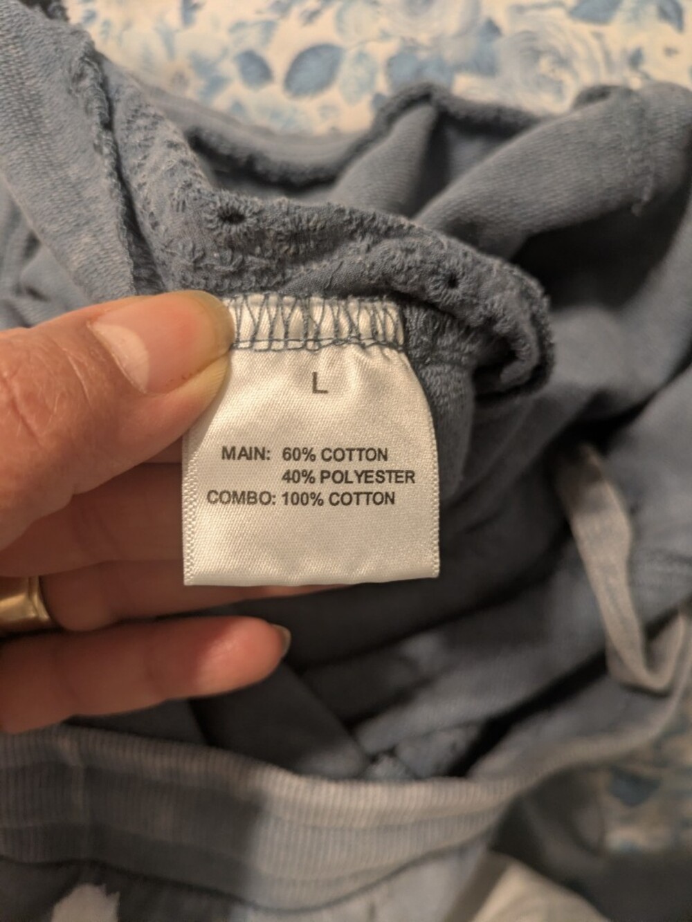 Jane and Delancey Light Blue/Gray Eyelet-Trim Sweatshirt & Joggers Set - Picture 7 of 7